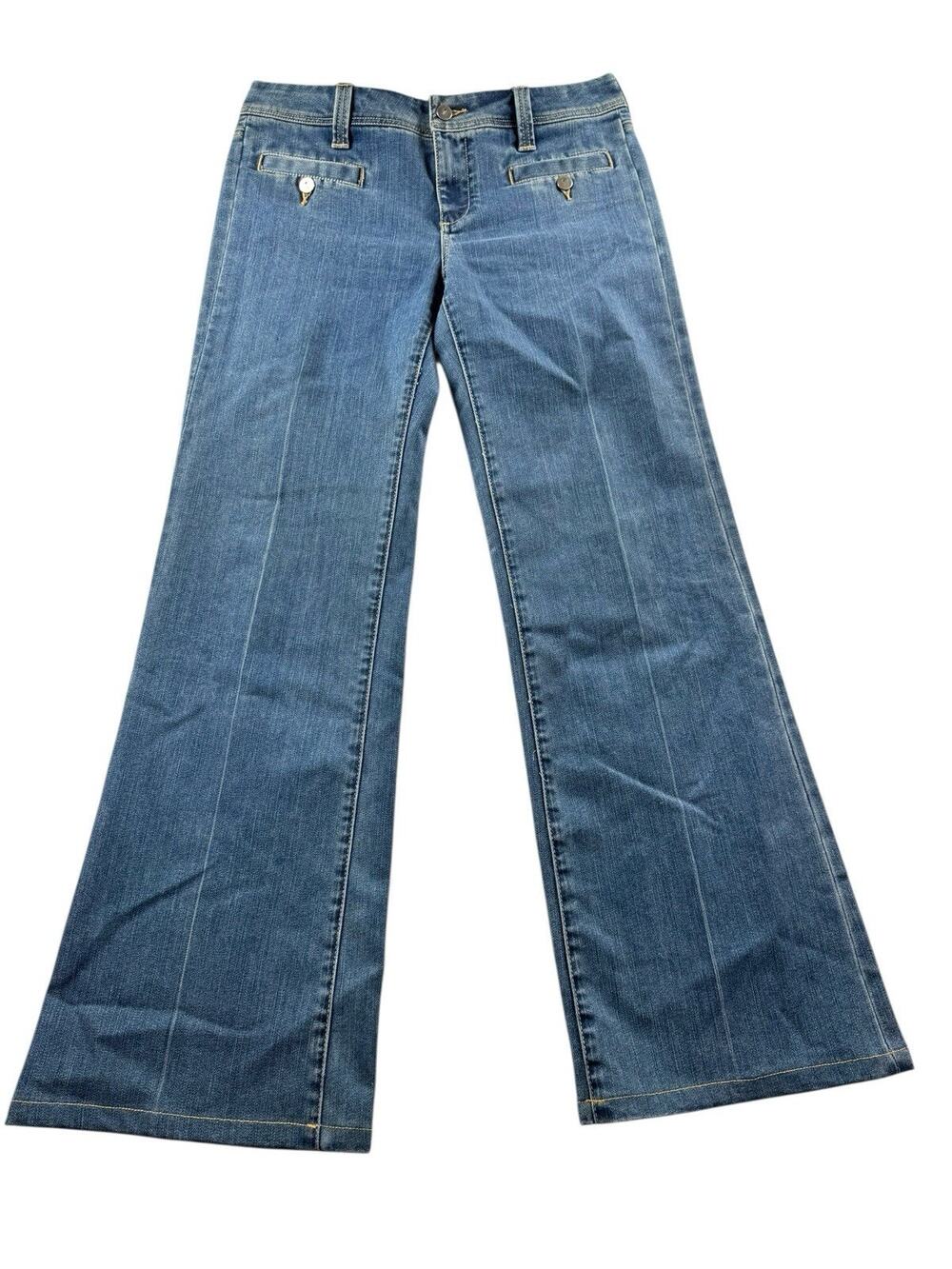 Pilcro The Icon Flare Jeans Womens 30 Medium Wash Mid Rise Retro 70's Boho Denim